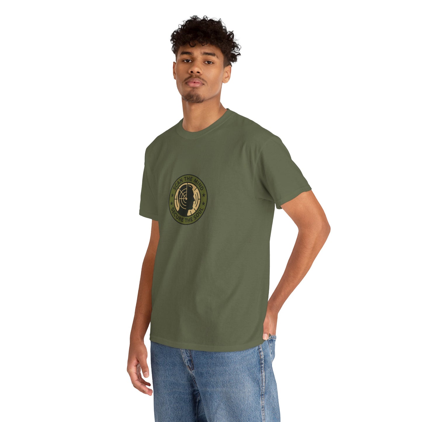 Scan the Mind, Secure the Soul T-Shirt – Military Awareness & Strength  Tee