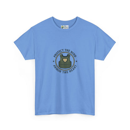 Protect the Mind, Armor the Heart T-Shirt – Military Strength & Resilience  Tee