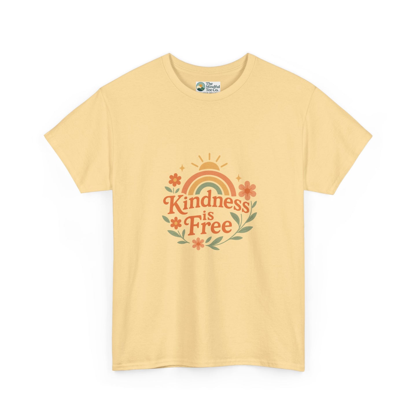 Kindness Is Free T-Shirt – Rainbow Positivity Tee