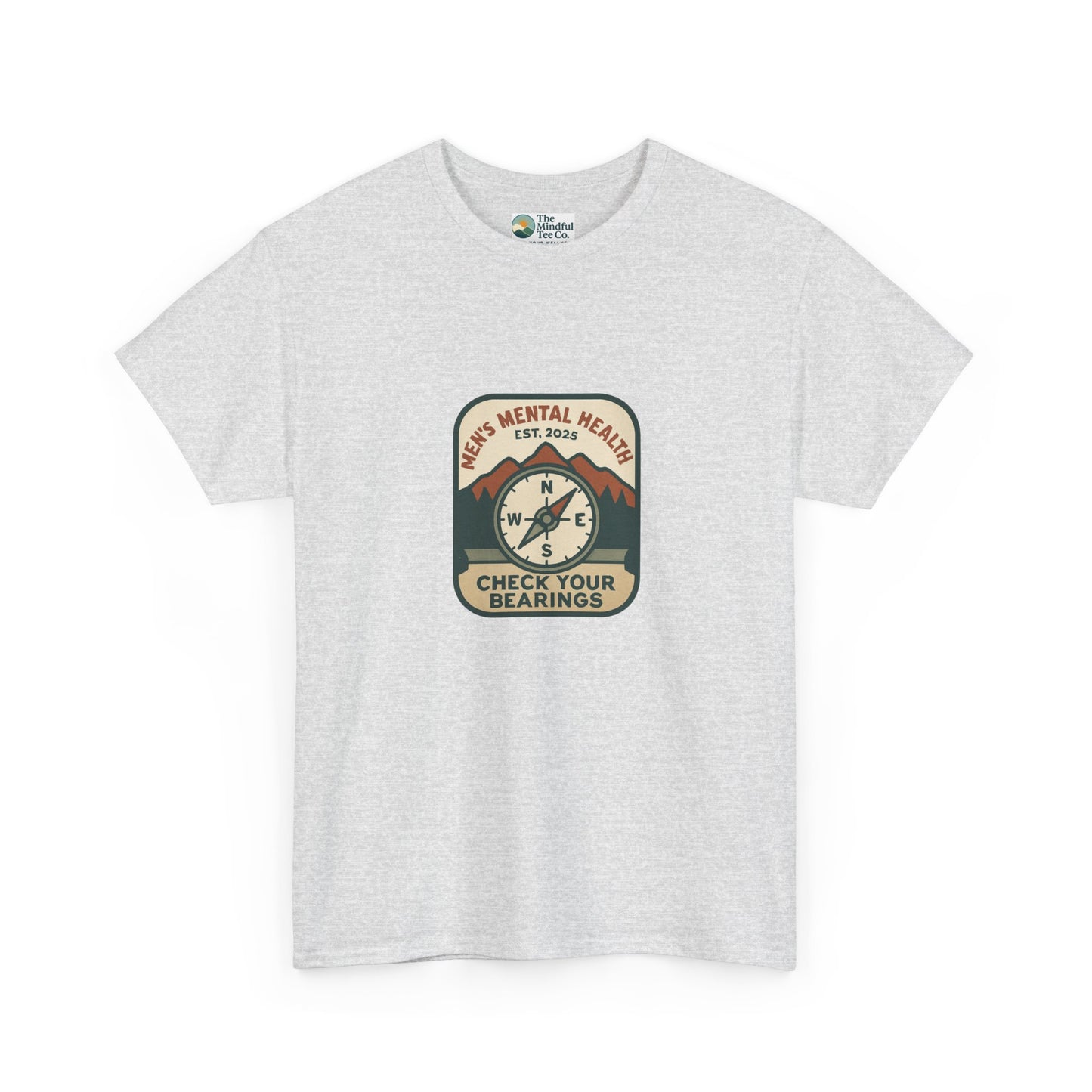 Check Your Bearings T-Shirt – Men’s Mental Health Compass Tee