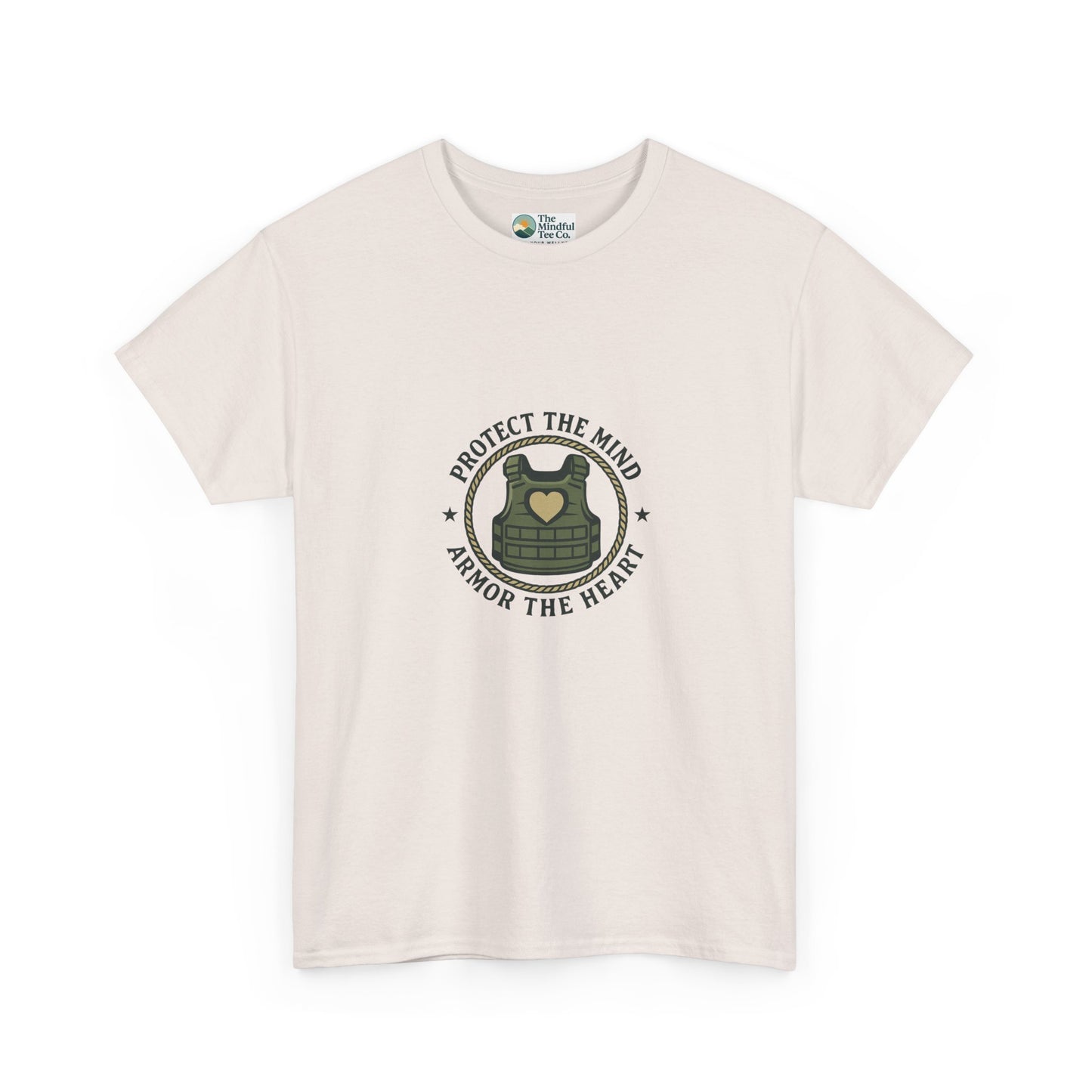 Protect the Mind, Armor the Heart T-Shirt – Military Strength & Resilience  Tee