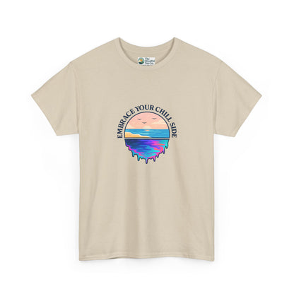 Embrace Your Chill Side T-Shirt - Mountain Lake Reflection Tee