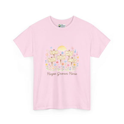 Hope Grows Here T-Shirt – Floral Self-Care Tee