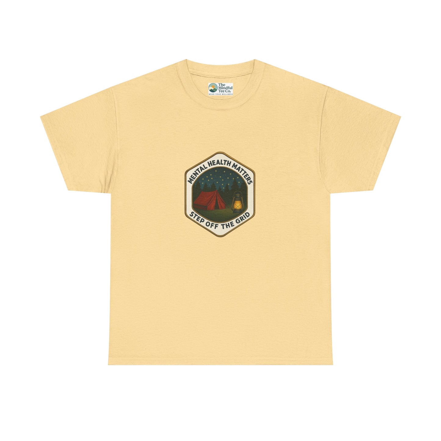 Step Off the Grid T-Shirt – Mental Health Matters Camping Tee