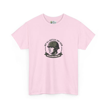 Not All Battles Are Seen T-Shirt – Military Strength & Awareness  Tee
