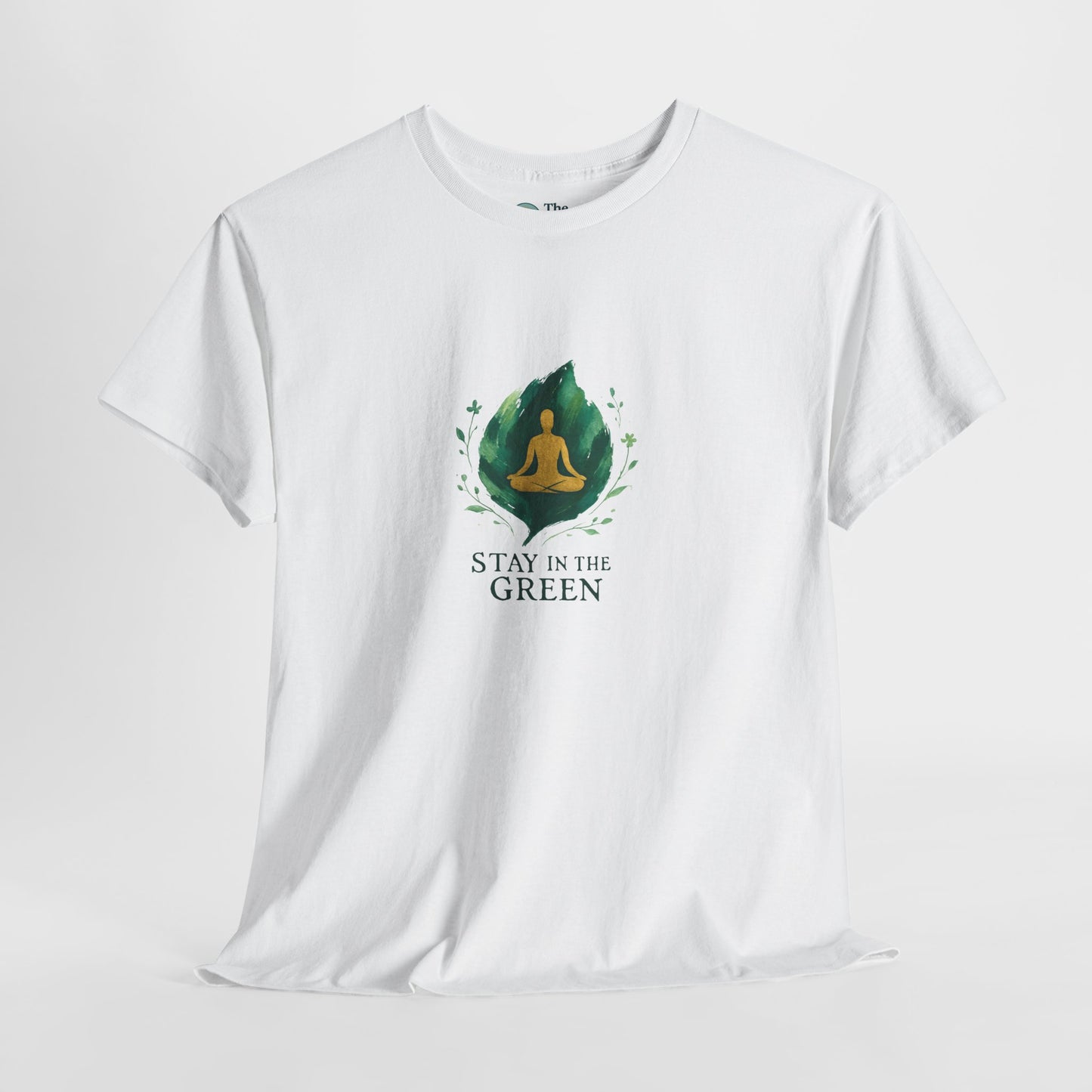 Stay in the Green T-Shirt – Watercolor Meditation Tee