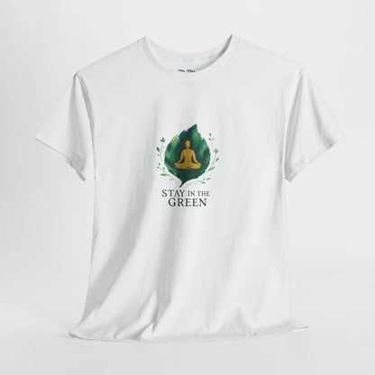 Stay in the Green T-Shirt – Watercolor Meditation Tee