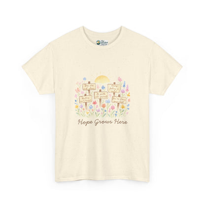 Hope Grows Here T-Shirt – Floral Self-Care Tee
