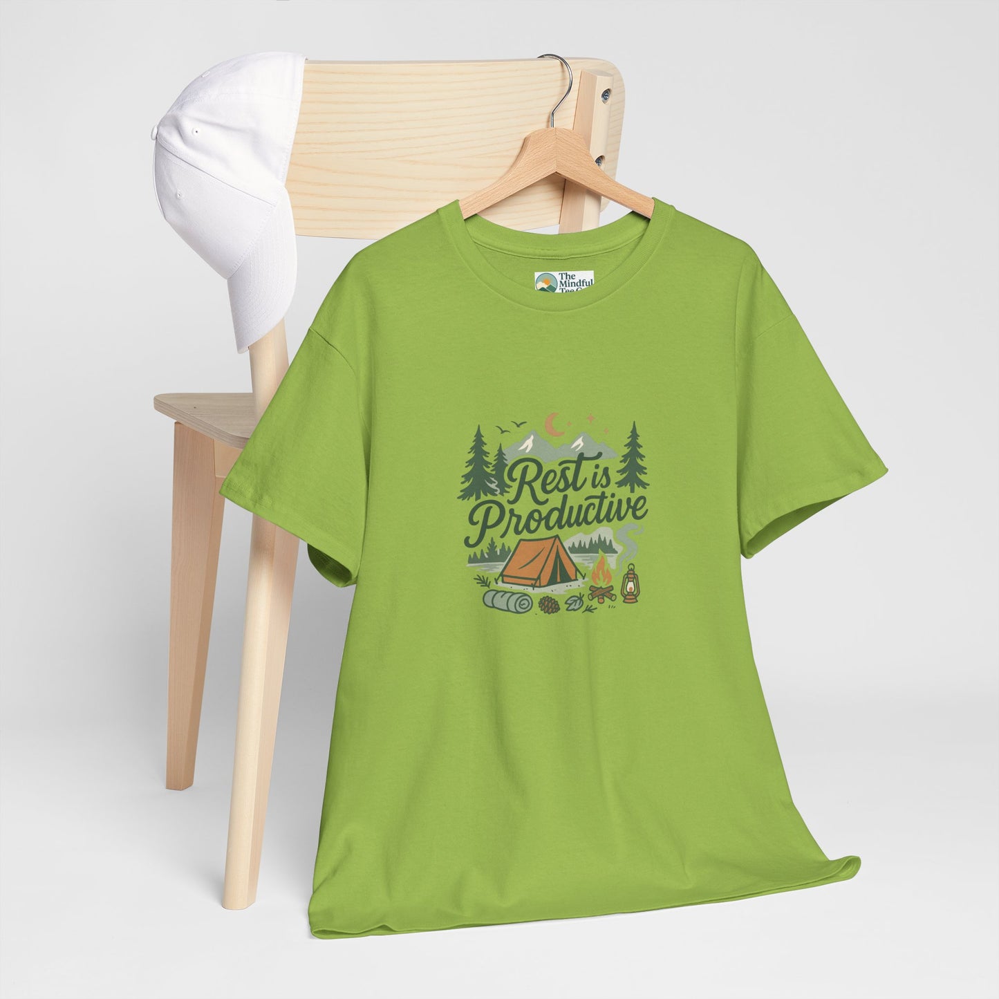 Rest Is Productive T-Shirt – Camping Mindfulness Tee