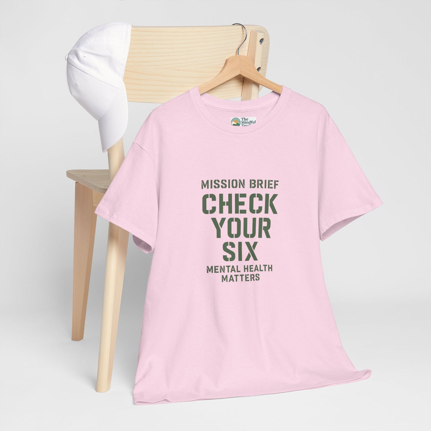 Mission Brief: Check Your Six T-Shirt - Military Mental Health Awareness  Tee