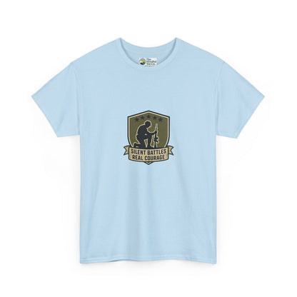 Silent Battles Real Courage T-Shirt – Military Mental Health Tee