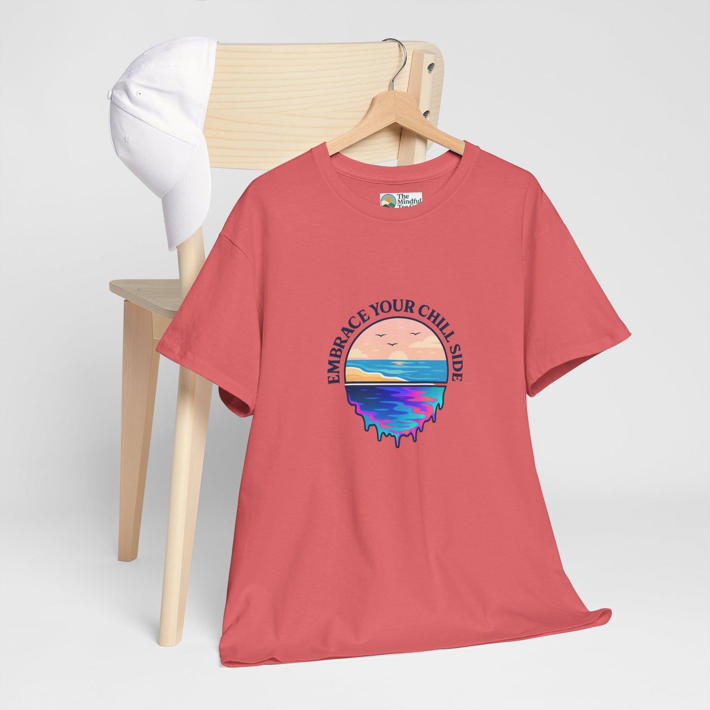 Embrace Your Chill Side T-Shirt - Mountain Lake Reflection Tee