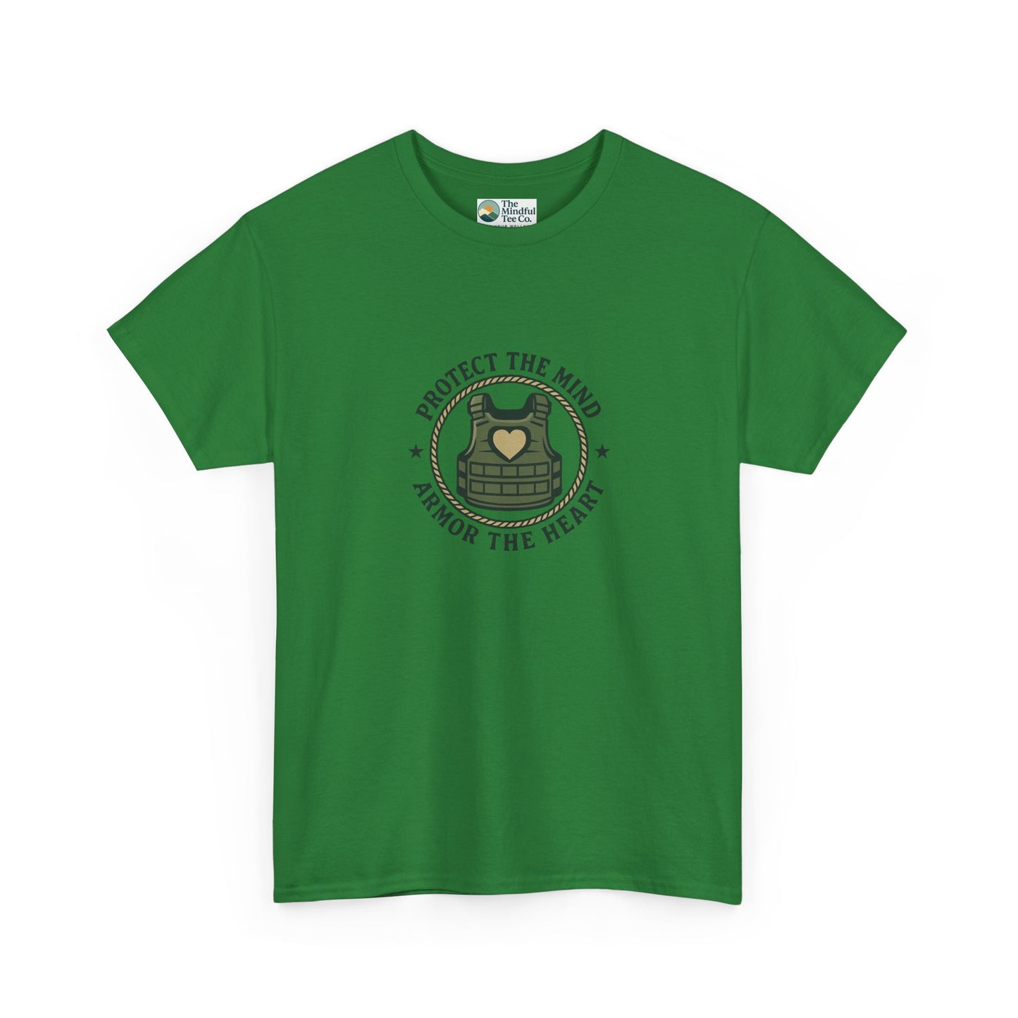Protect the Mind, Armor the Heart T-Shirt – Military Strength & Resilience  Tee