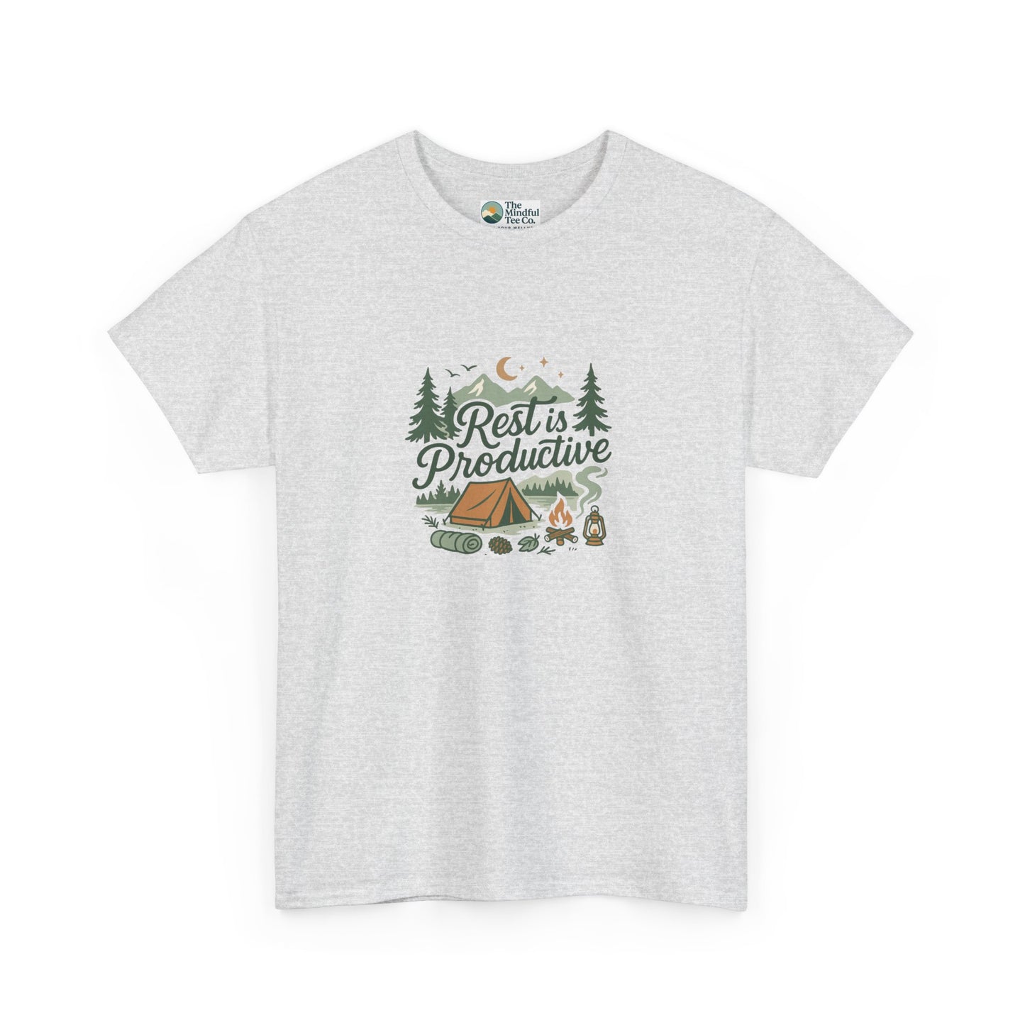 Rest Is Productive T-Shirt – Camping Mindfulness Tee