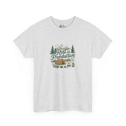 Rest Is Productive T-Shirt – Camping Mindfulness Tee