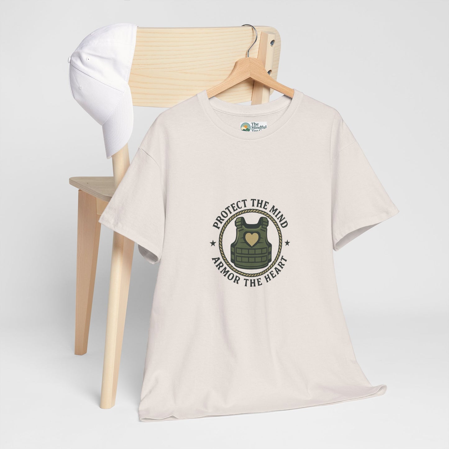 Protect the Mind, Armor the Heart T-Shirt – Military Strength & Resilience  Tee