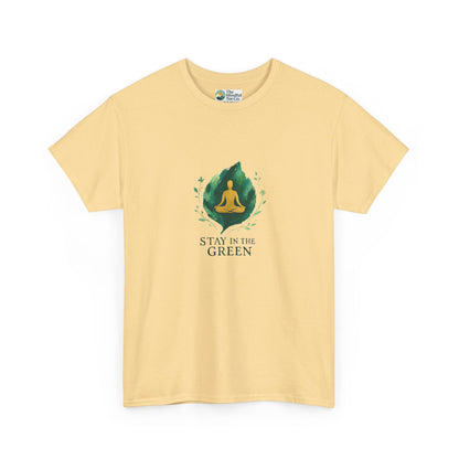 Stay in the Green T-Shirt – Watercolor Meditation Tee