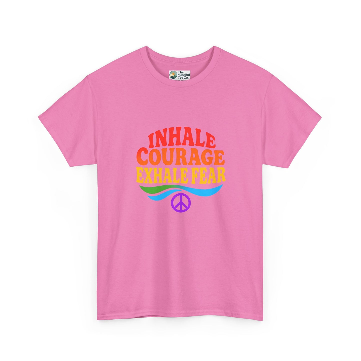 Inhale Courage, Exhale Fear T-Shirt – Retro Affirmation Tee
