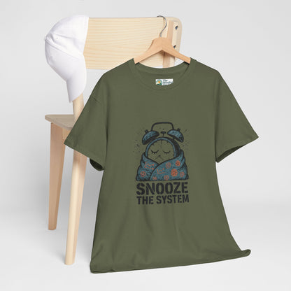 Snooze the System T-Shirt – Anti-Hustle Graphic Tee