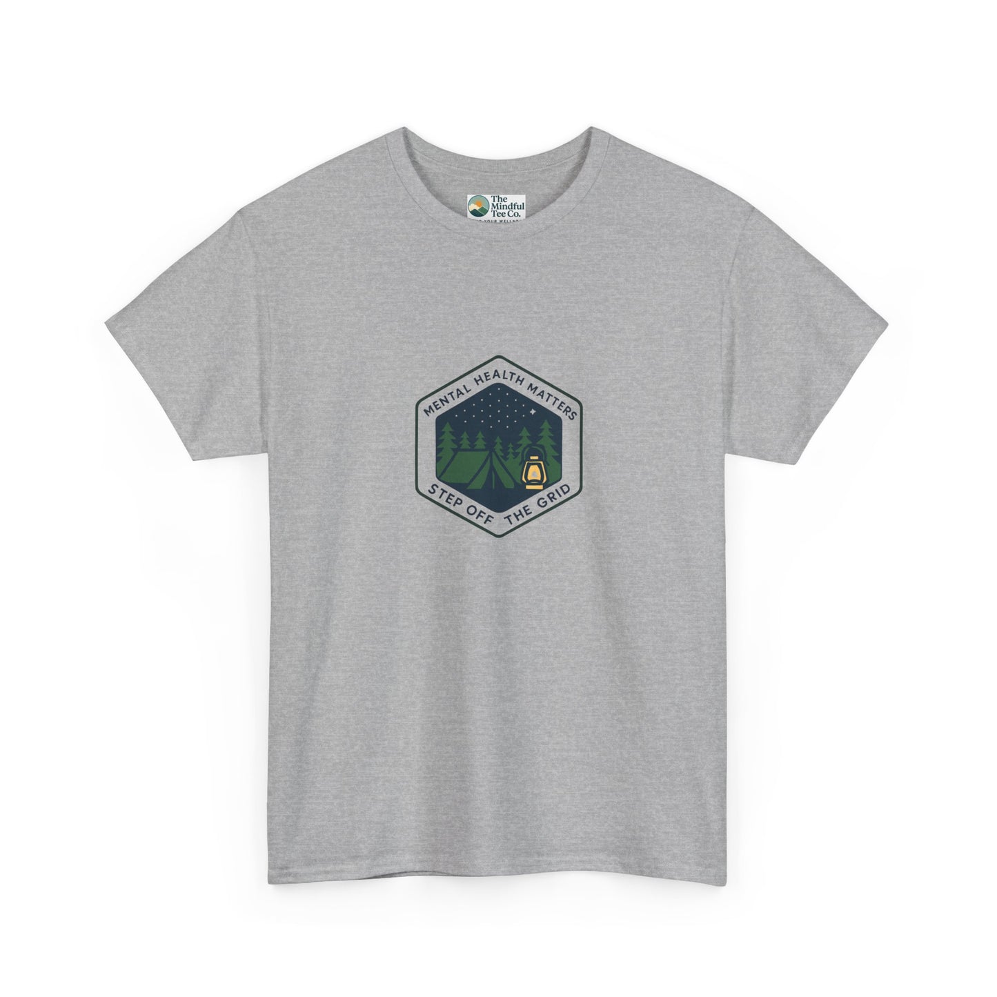 Step Off the Grid T-Shirt – Mental Health Matters Camping Tee