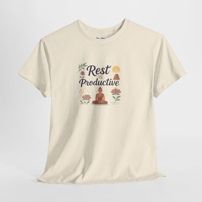 Rest Is Productive T-Shirt – Mindfulness & Meditation Tee