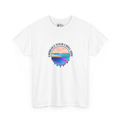 Embrace Your Chill Side T-Shirt - Mountain Lake Reflection Tee