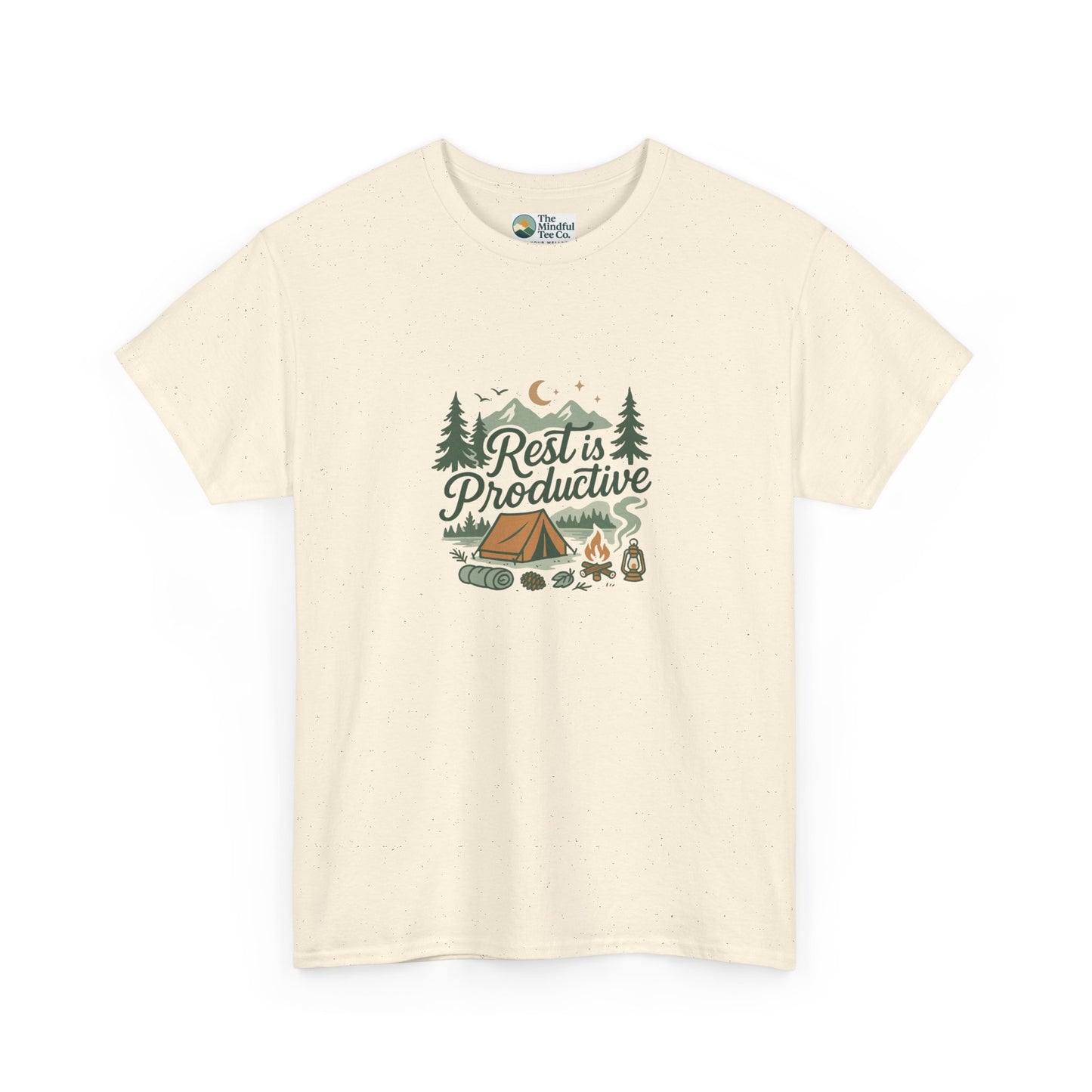 Rest Is Productive T-Shirt – Camping Mindfulness Tee