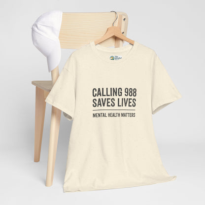 Calling 988 Saves Lives T-Shirt - Mental Health Awareness