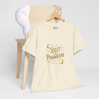 Rest Is Productive T-Shirt – Celestial Self-Care Tee