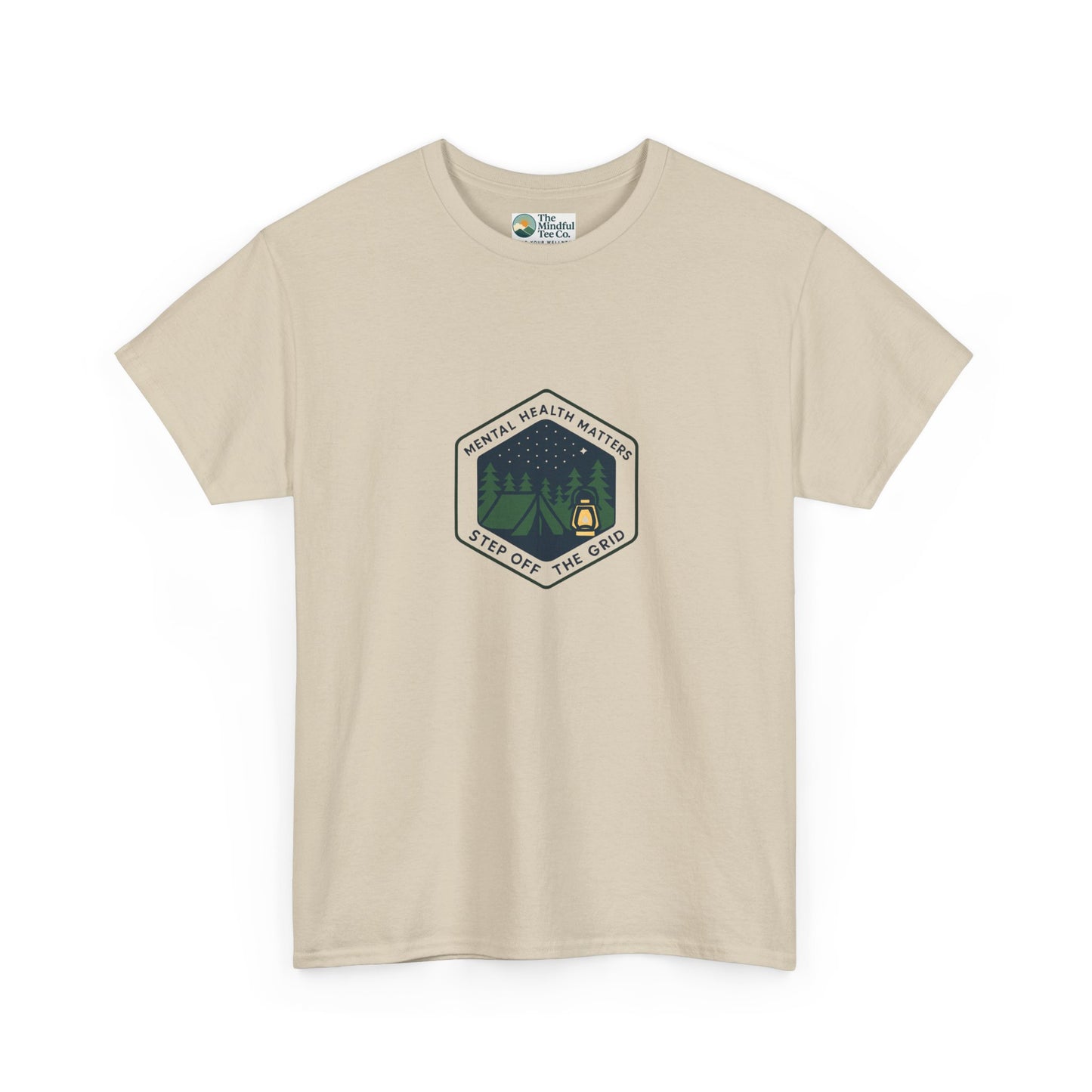 Step Off the Grid T-Shirt – Mental Health Matters Camping Tee