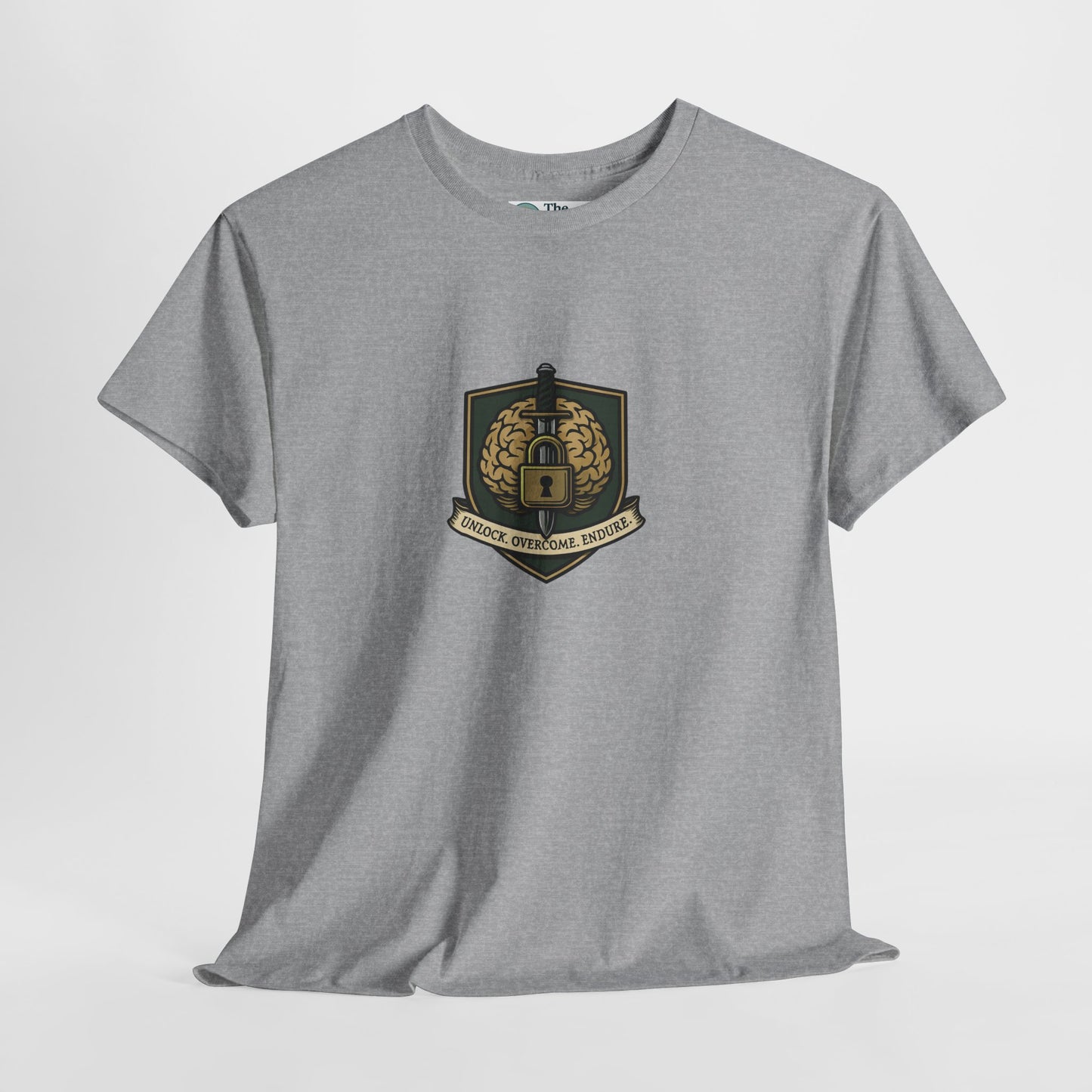 Unlock Overcome Endure T-Shirt – Military Strength & Perseverance  Tee