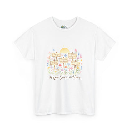 Hope Grows Here T-Shirt – Floral Self-Care Tee