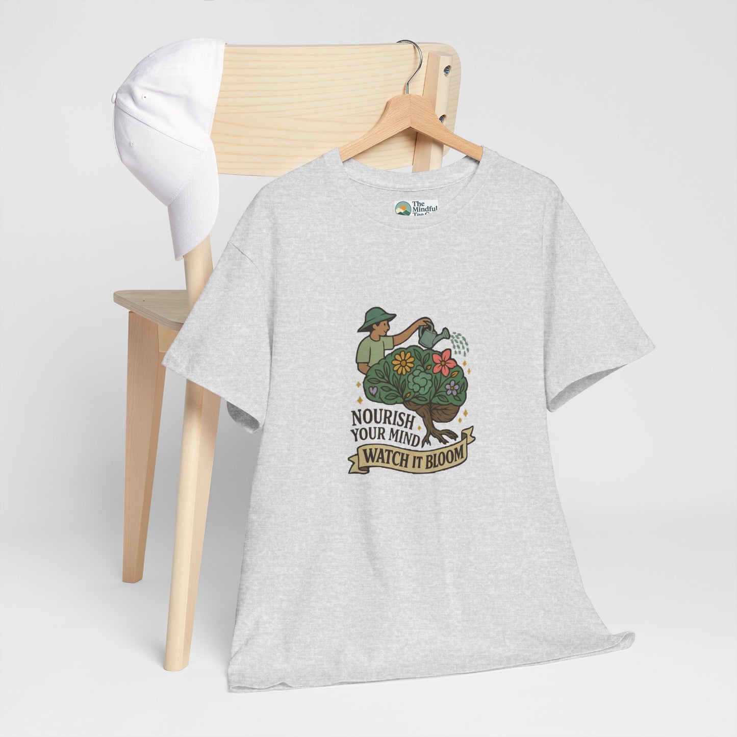 Nourish Your Mind Watch It Bloom T-Shirt – Mental Health & Self-Care Tee