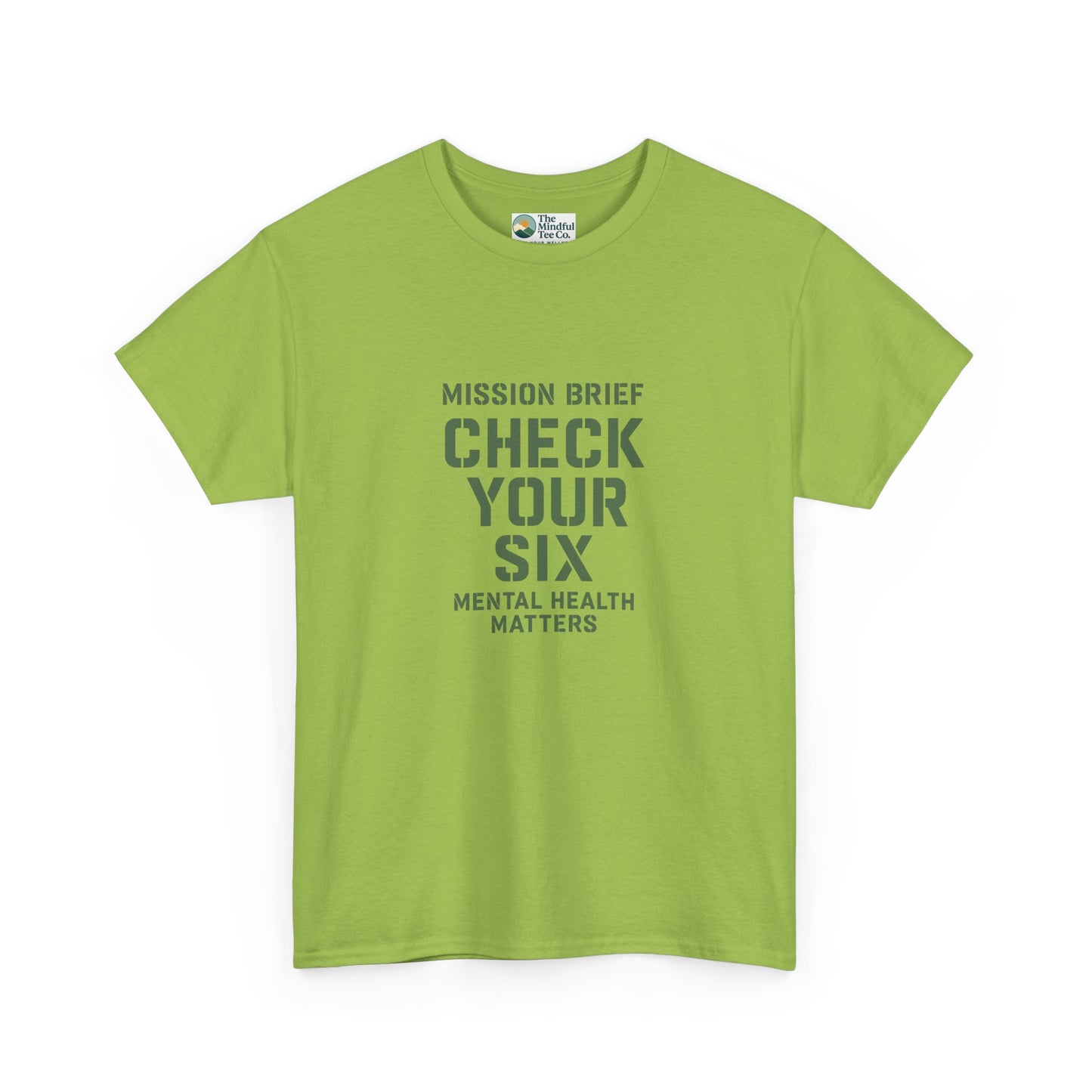Mission Brief: Check Your Six T-Shirt - Military Mental Health Awareness  Tee