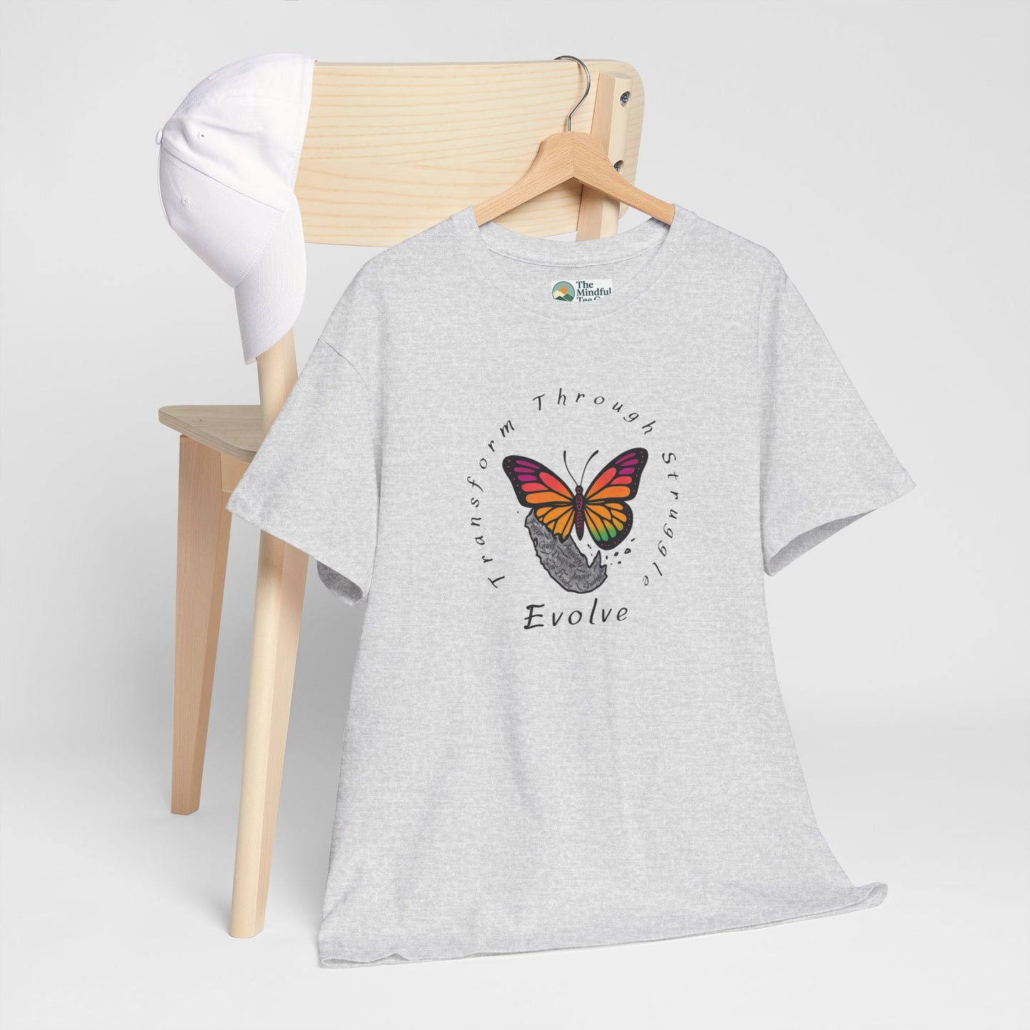 Transform Through Struggle T-Shirt - Butterfly Evolution