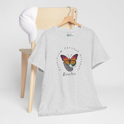 Transform Through Struggle T-Shirt - Butterfly Evolution