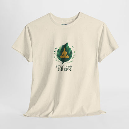 Stay in the Green T-Shirt – Watercolor Meditation Tee