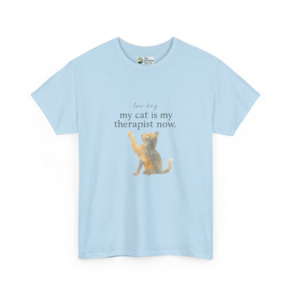 Low Key, My Cat Is My Therapist Now T-Shirt – Funny Cat Tee