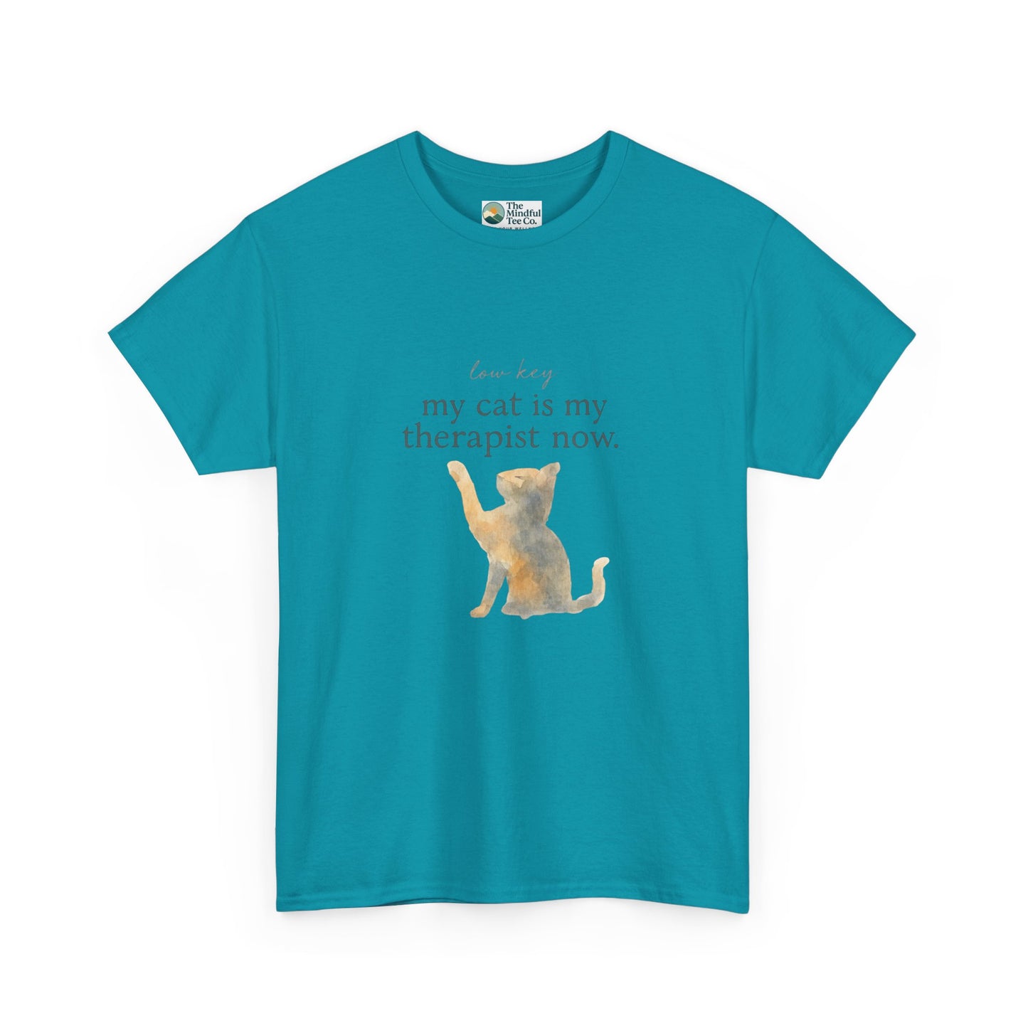 Low Key, My Cat Is My Therapist Now T-Shirt – Funny Cat Tee