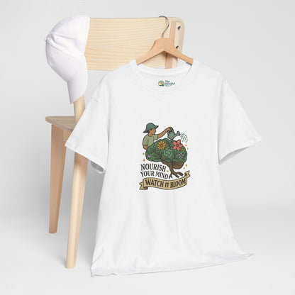 Nourish Your Mind Watch It Bloom T-Shirt – Mental Health & Self-Care Tee