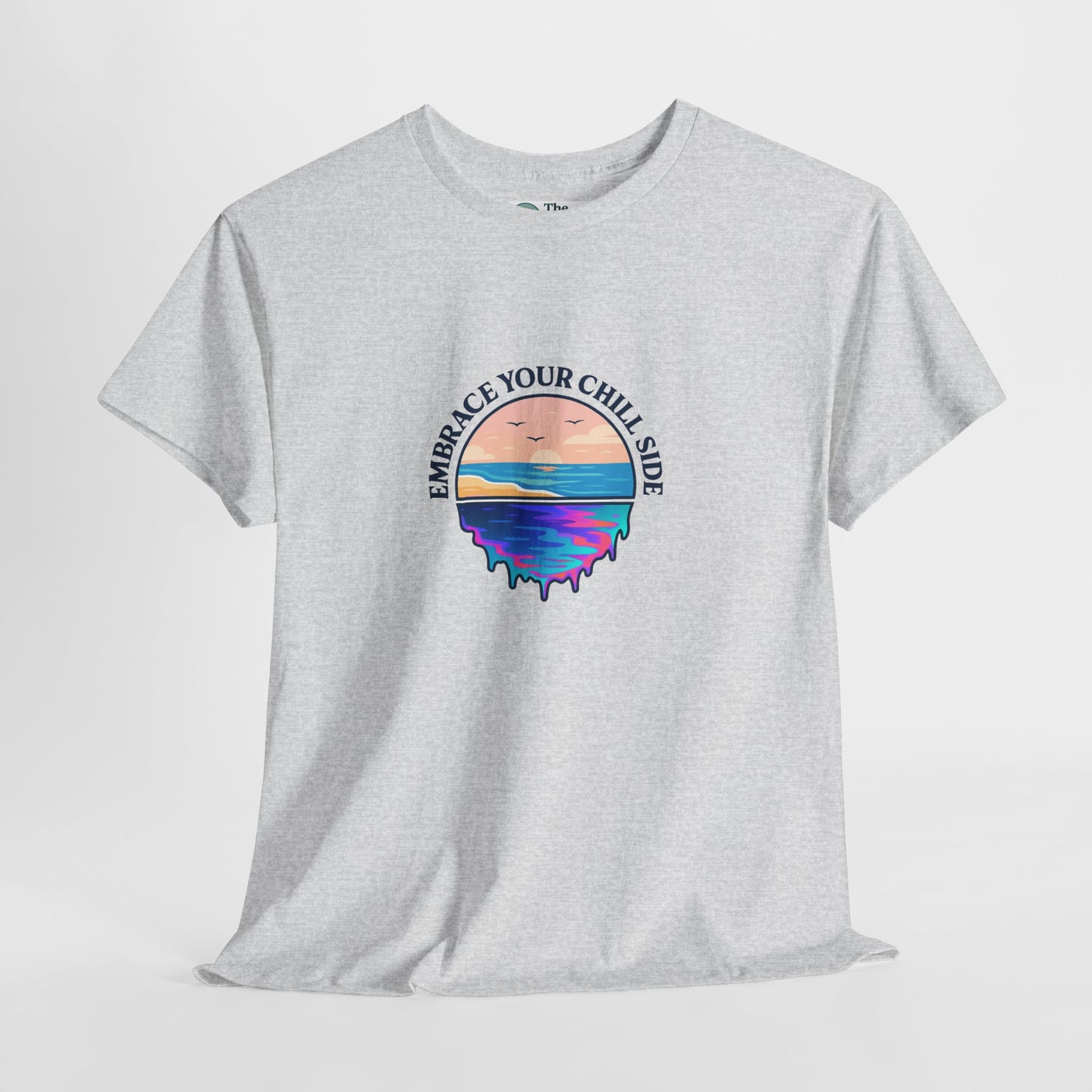 Embrace Your Chill Side T-Shirt - Mountain Lake Reflection Tee