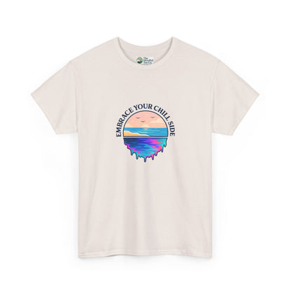 Embrace Your Chill Side T-Shirt - Mountain Lake Reflection Tee
