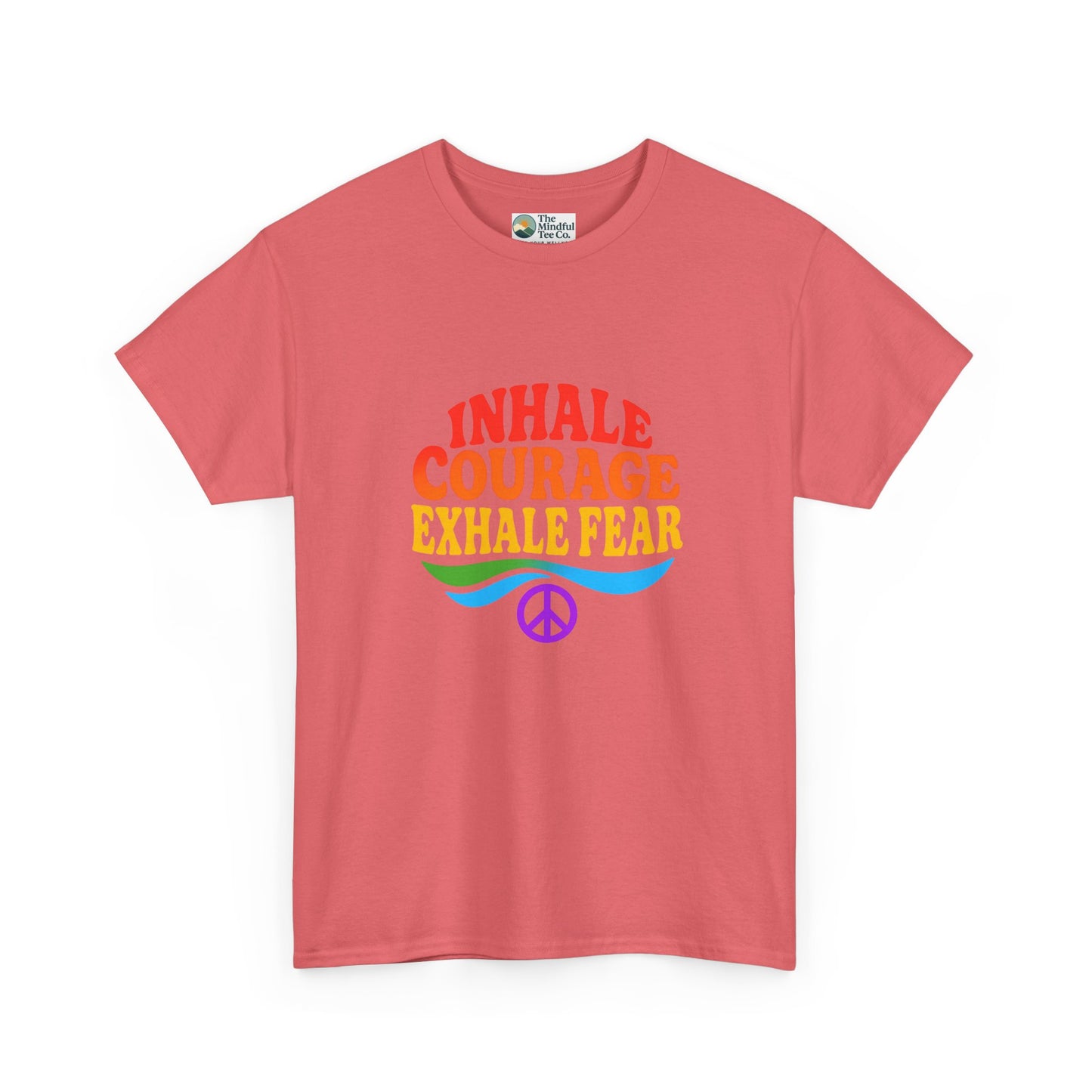 Inhale Courage, Exhale Fear T-Shirt – Retro Affirmation Tee