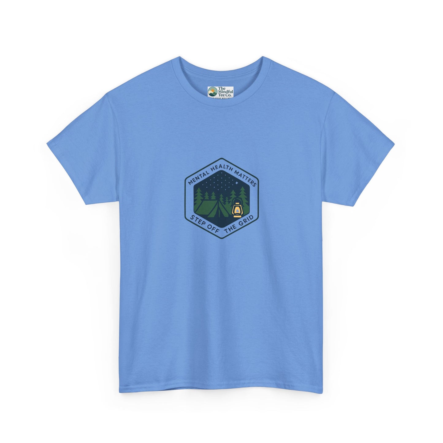 Step Off the Grid T-Shirt – Mental Health Matters Camping Tee