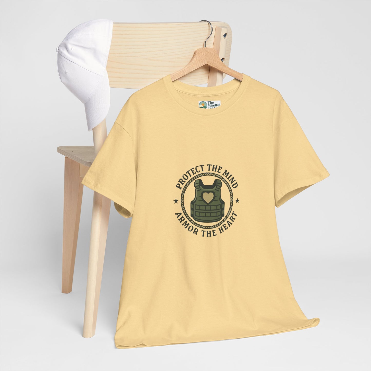 Protect the Mind, Armor the Heart T-Shirt – Military Strength & Resilience  Tee
