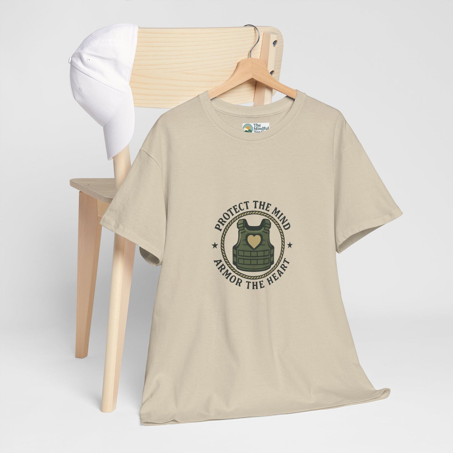 Protect the Mind, Armor the Heart T-Shirt – Military Strength & Resilience  Tee