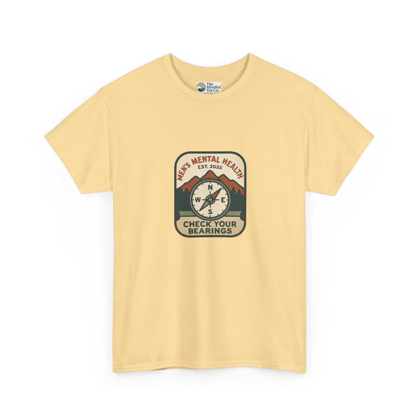 Check Your Bearings T-Shirt – Men’s Mental Health Compass Tee