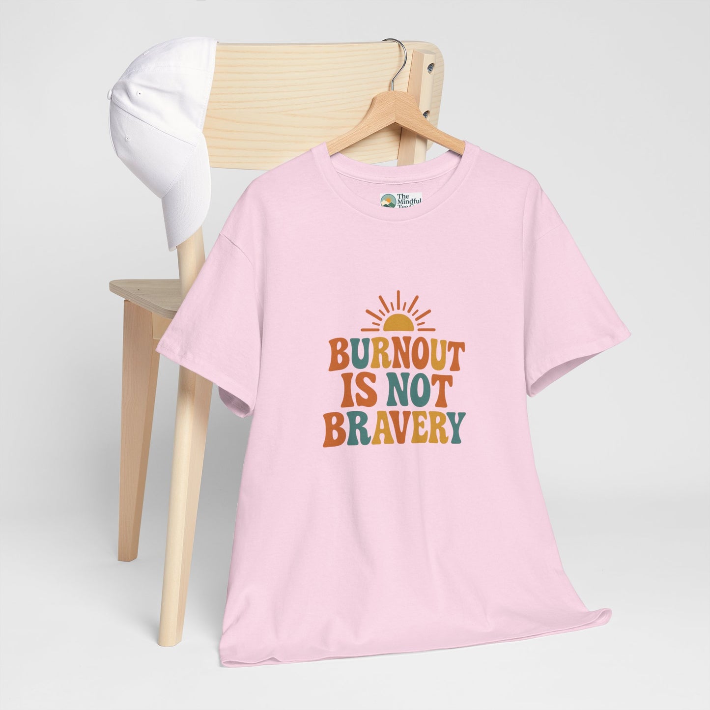 Burnout Is Not Bravery T-Shirt – Retro Mental Health Awareness Tee