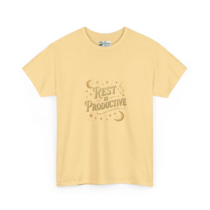 Rest Is Productive T-Shirt – Celestial Self-Care Tee