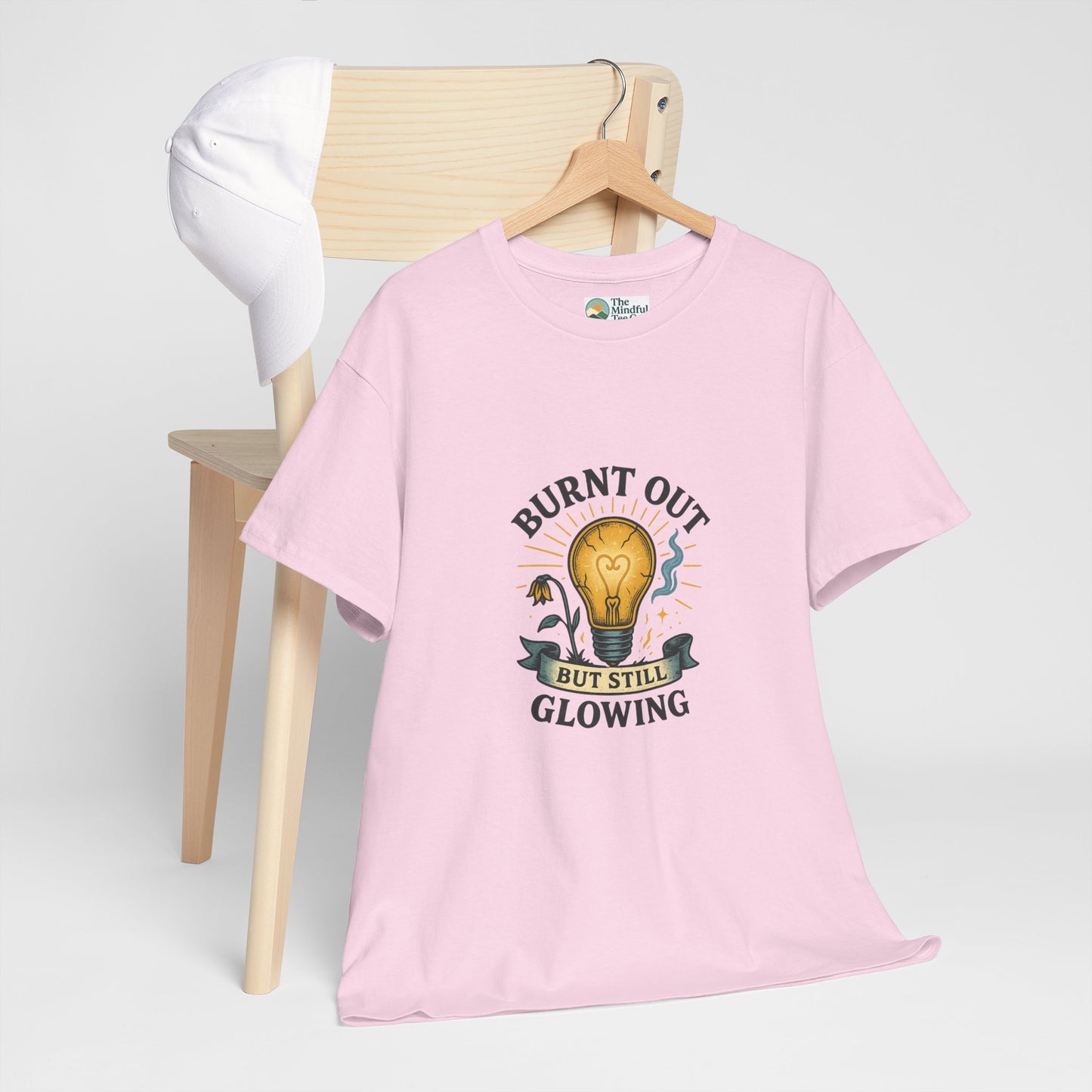 Burnt Out But Still Glowing T-Shirt – Resilience Tee